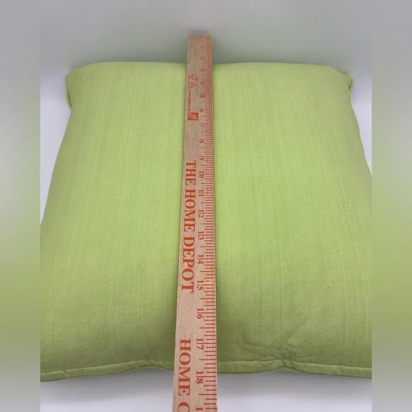 Ralph Lauren Lime Green Down Fill  Accent Throw Pillow Monogram RLL 18x18 - Picture 4 of 7